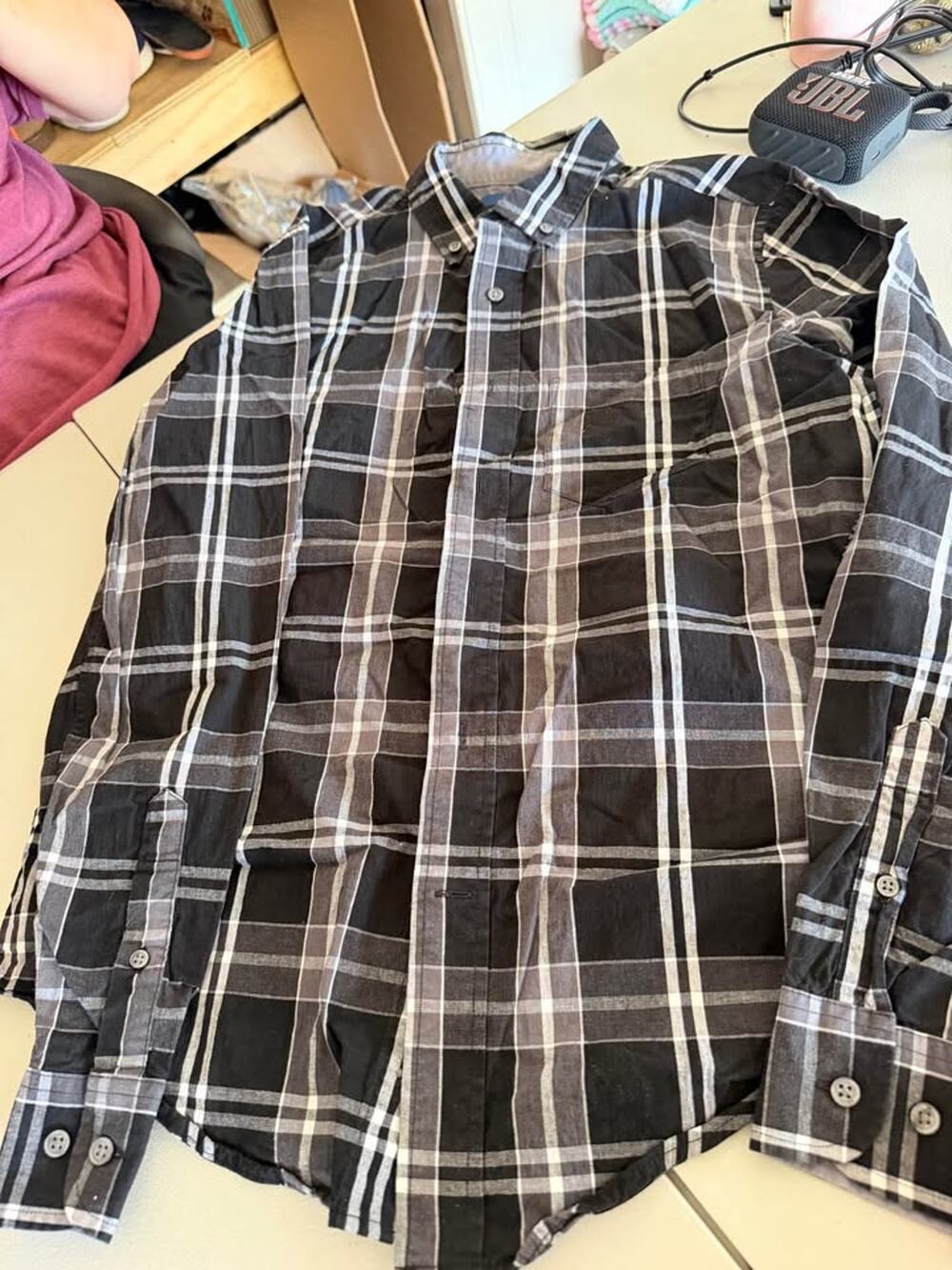 George Classic Fit Plaid Button-Down Shirt